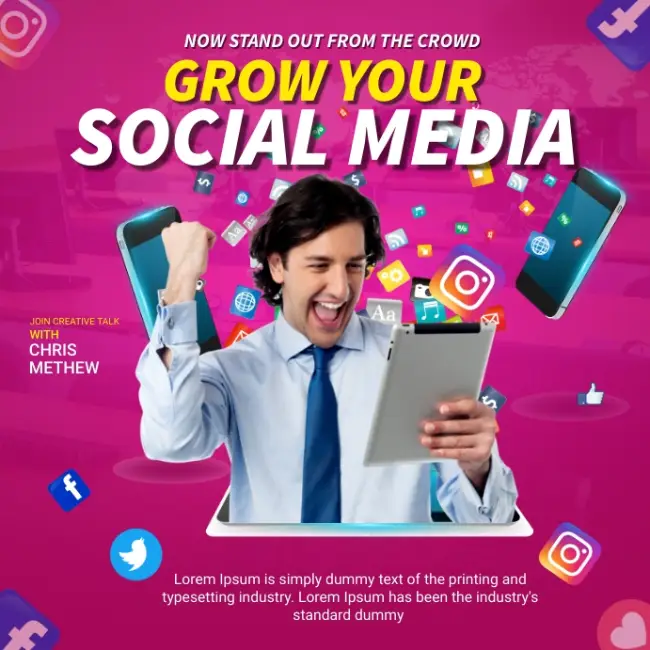Social media flyers design